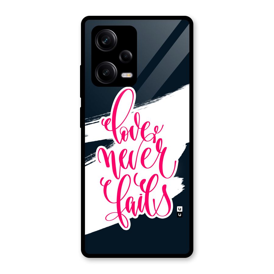 Love Never Fails Glass Back Case for Redmi Note 12 Pro