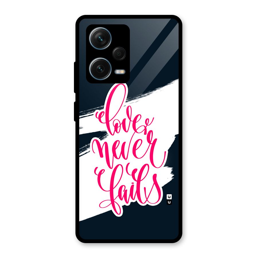 Love Never Fails Glass Back Case for Redmi Note 12 Pro Plus 5G