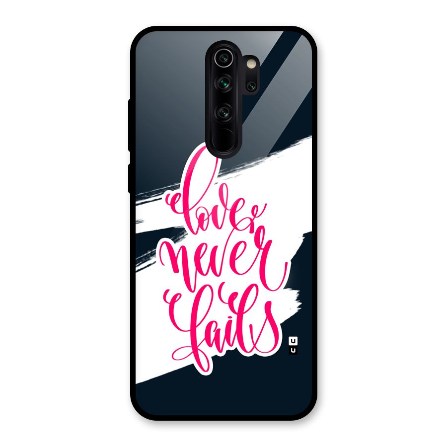 Love Never Fails Glass Back Case for Redmi Note 8 Pro