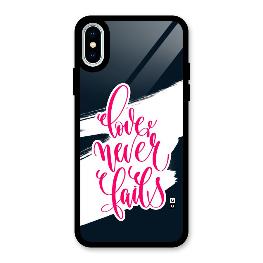 Love Never Fails Glass Back Case for iPhone XS
