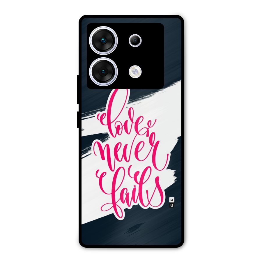 Love Never Fails Metal Back Case for Infinix Zero 30 5G