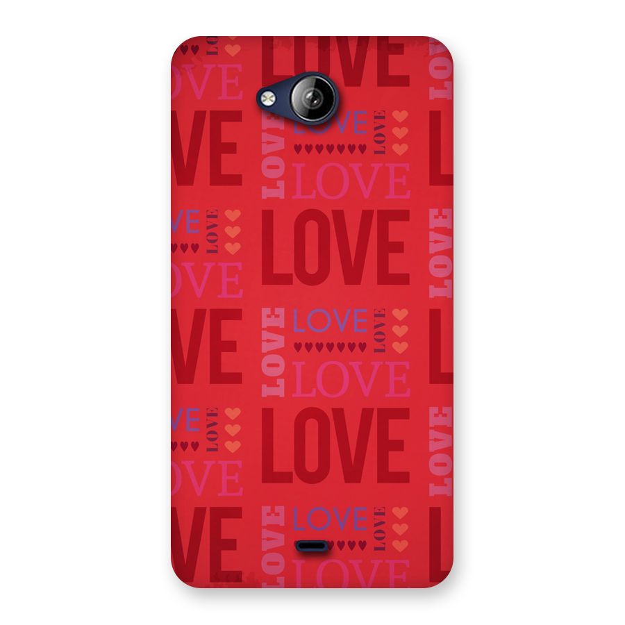 Love Pattern Back Case for Canvas Play Q355
