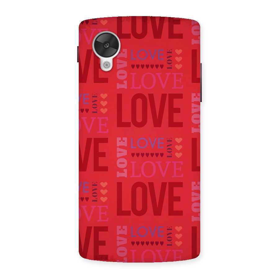 Love Pattern Back Case for Google Nexsus 5