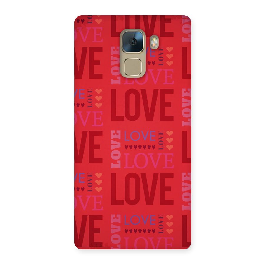 Love Pattern Back Case for Huawei Honor 7