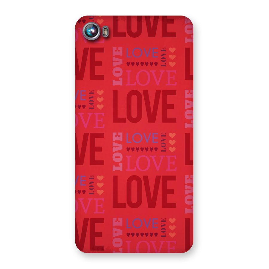 Love Pattern Back Case for Micromax Canvas Fire 4 A107