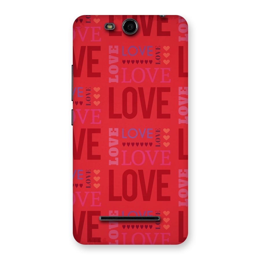 Love Pattern Back Case for Micromax Canvas Juice 3 Q392
