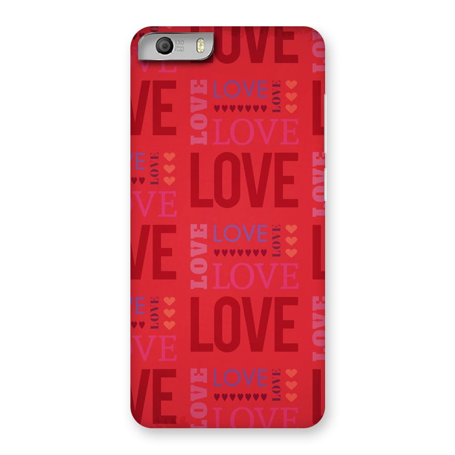 Love Pattern Back Case for Micromax Canvas Knight 2
