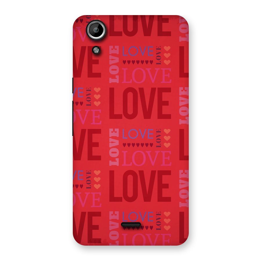 Love Pattern Back Case for Micromax Canvas Selfie Lens Q345