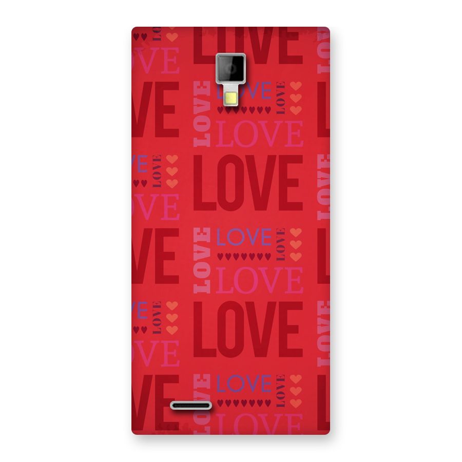 Love Pattern Back Case for Micromax Canvas Xpress A99