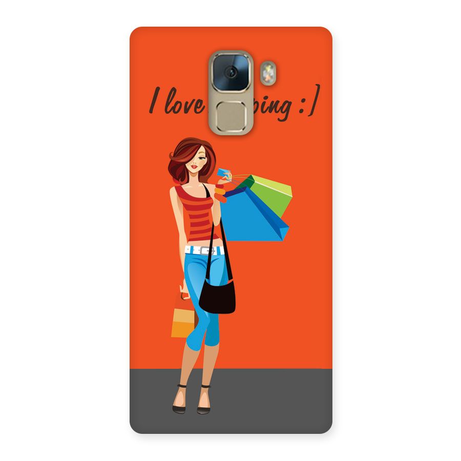 Love Shopping Classy Girl Back Case for Huawei Honor 7