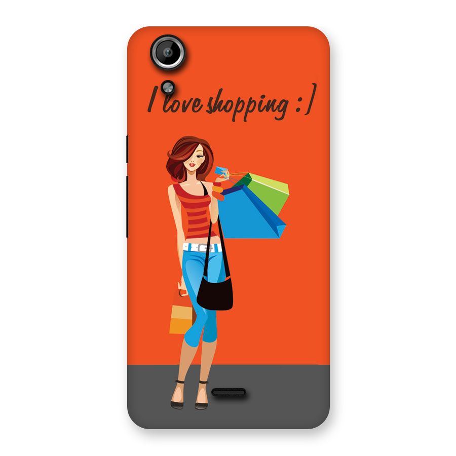 Love Shopping Classy Girl Back Case for Micromax Canvas Selfie Lens Q345