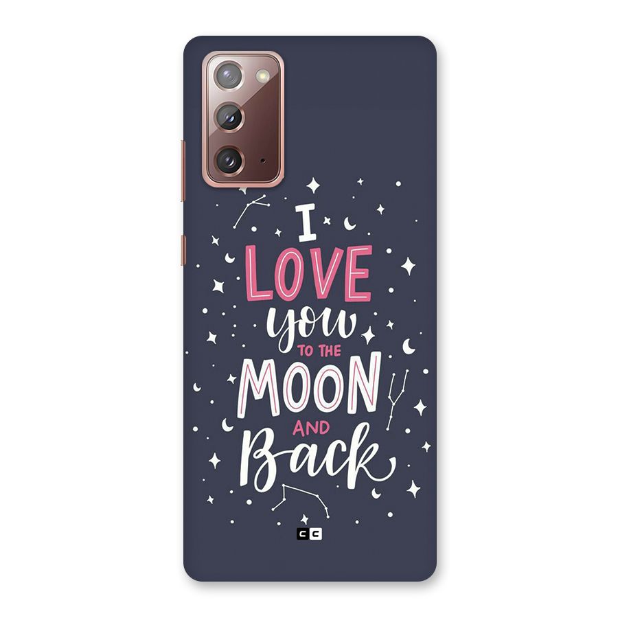 Love To The Moon Back Case for Galaxy Note 20