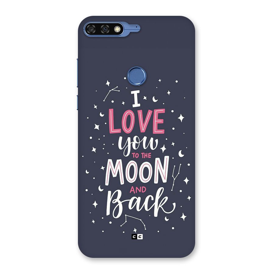 Love To The Moon Back Case for Honor 7C
