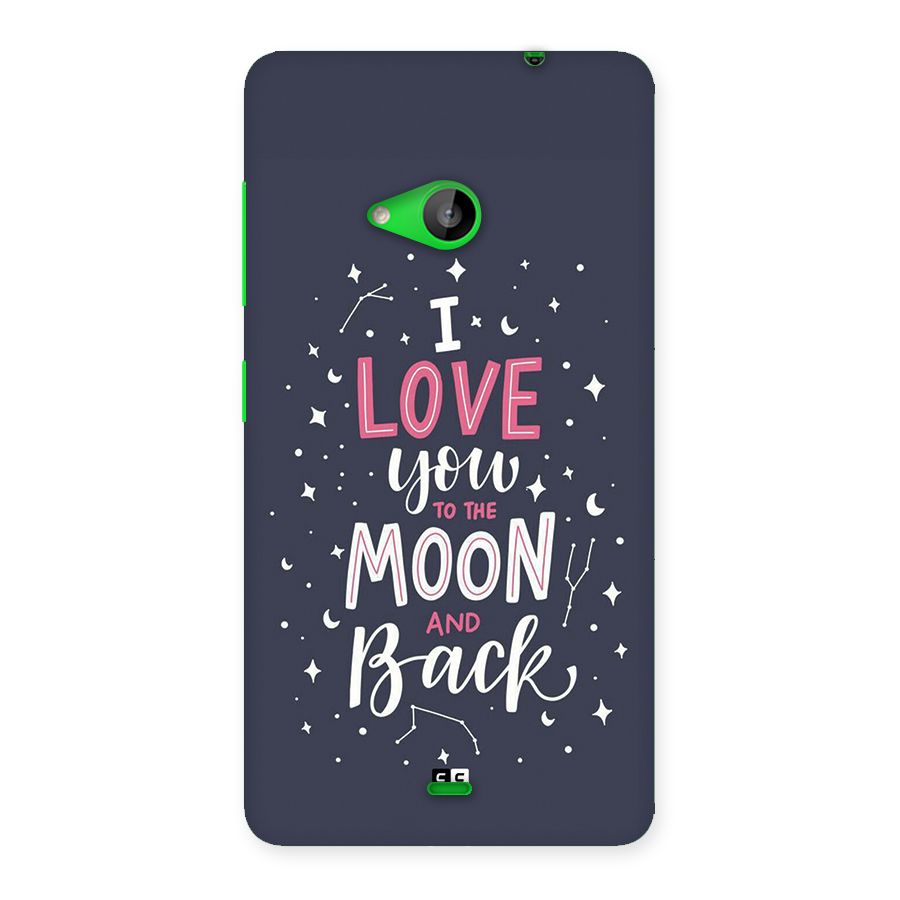 Love To The Moon Back Case for Lumia 535