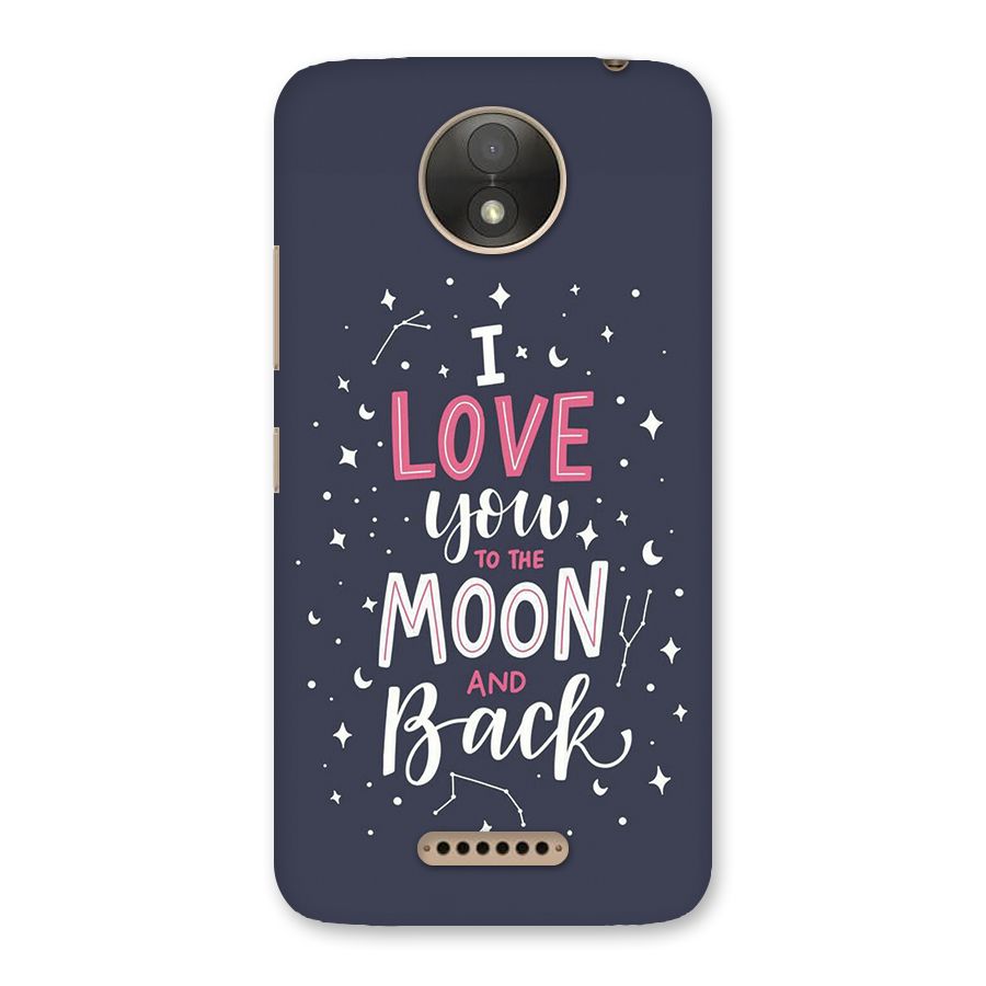 Love To The Moon Back Case for Moto C Plus