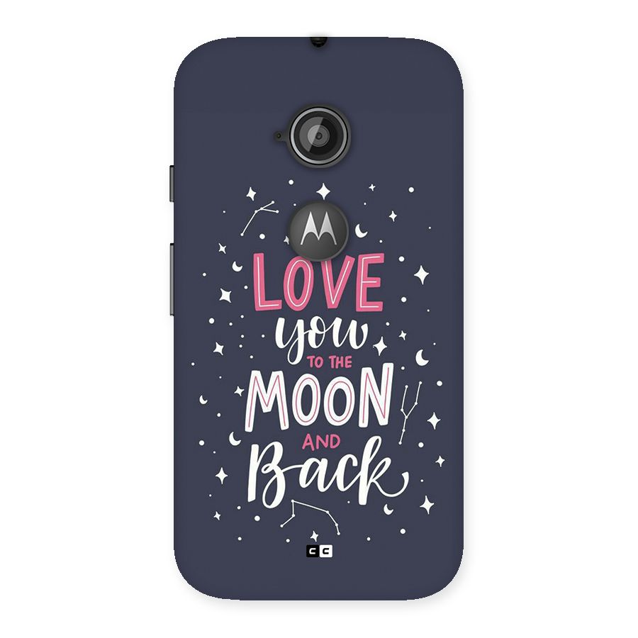 Love To The Moon Back Case for Moto E 2nd Gen