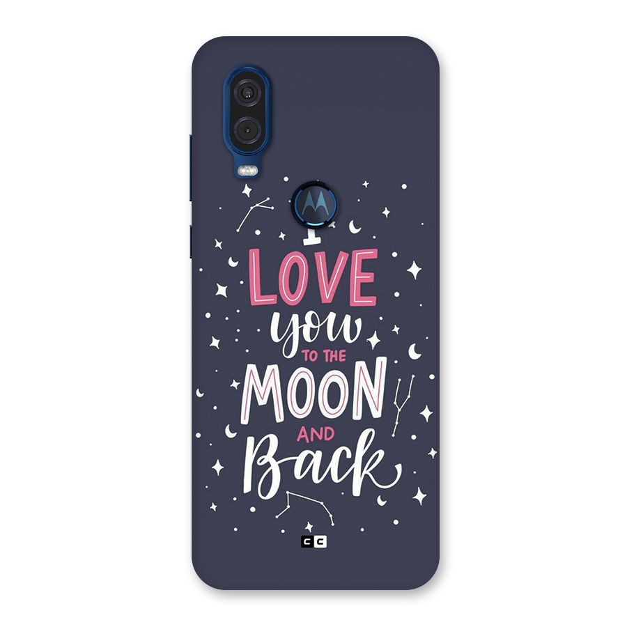 Love To The Moon Back Case for Motorola One Vision