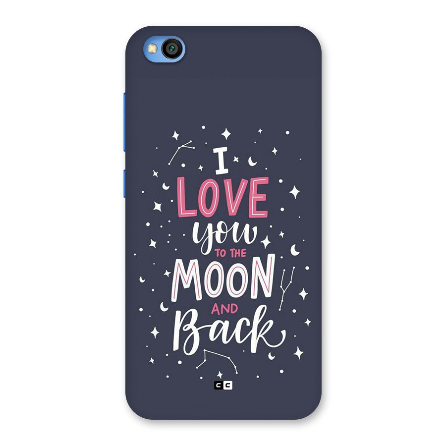 Love To The Moon Back Case for Redmi Go