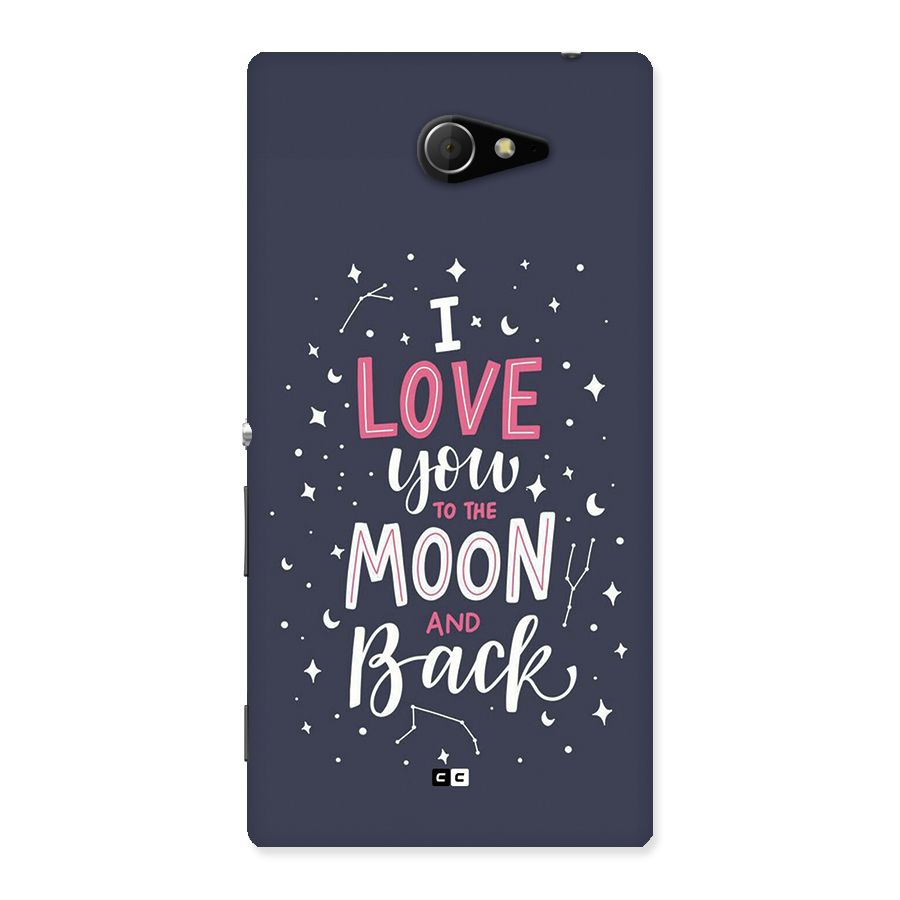 Love To The Moon Back Case for Xperia M2