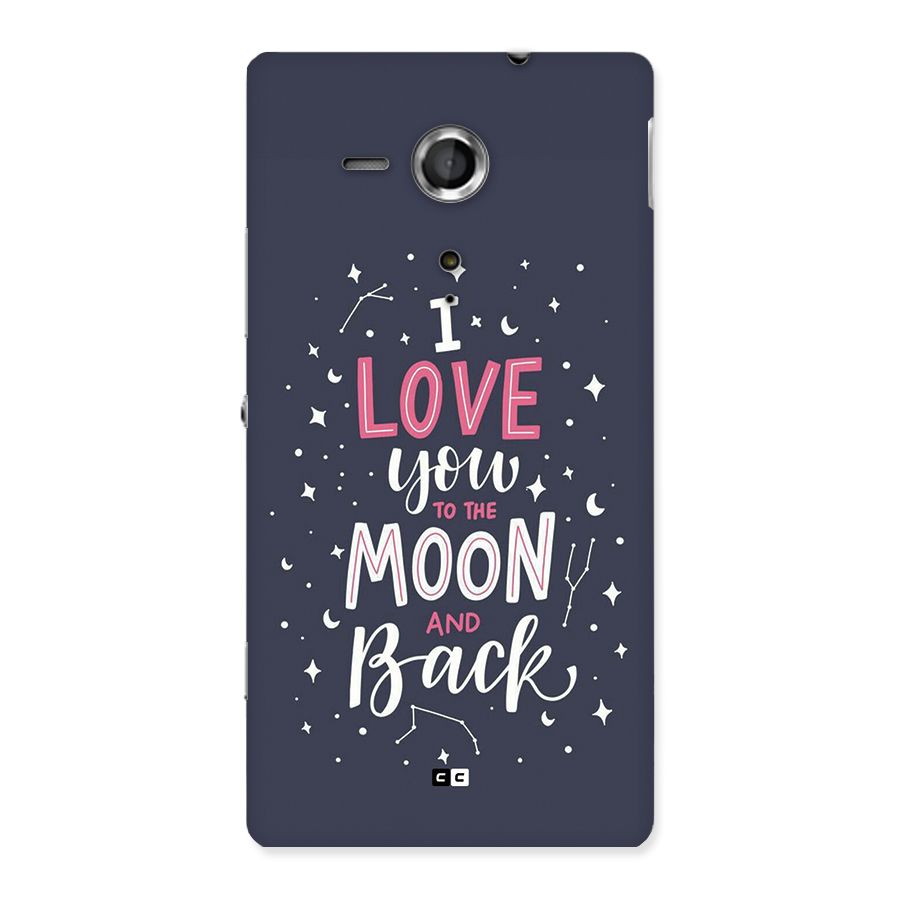 Love To The Moon Back Case for Xperia Sp