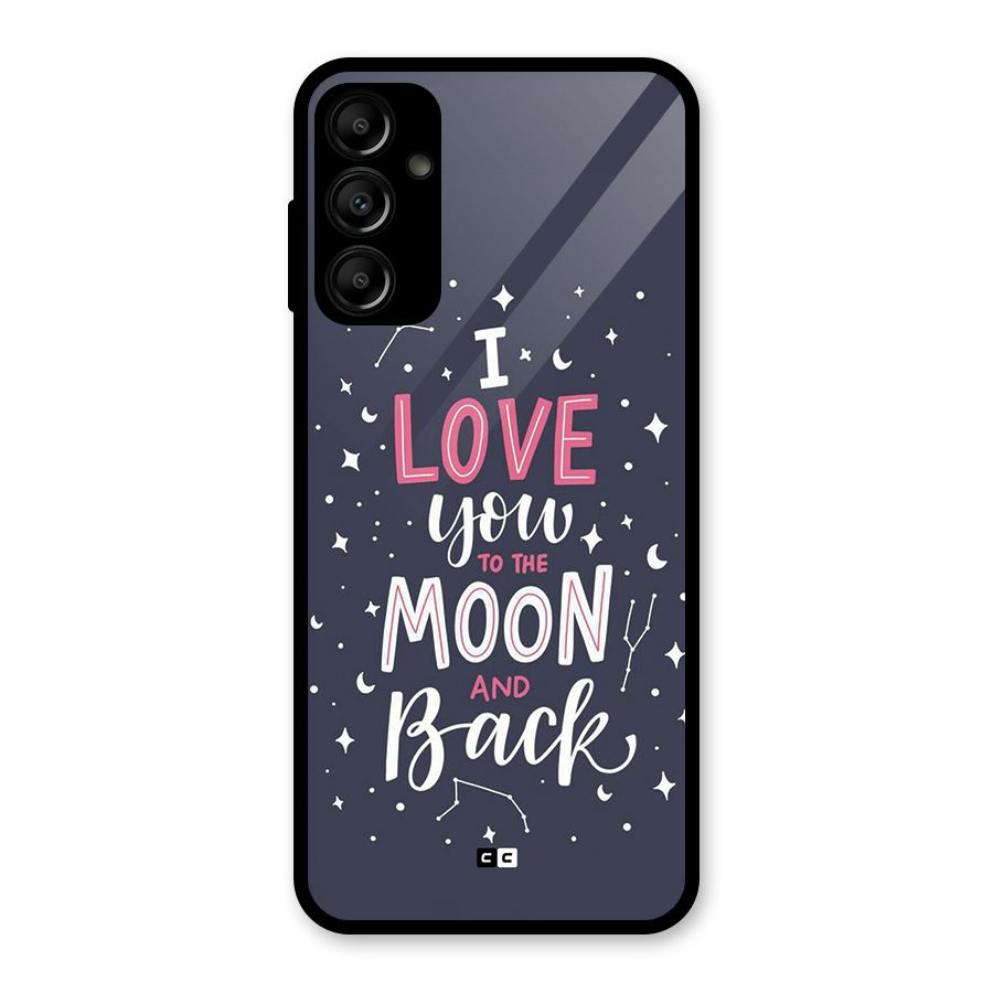 Love To The Moon Glass Back Case for Galaxy A14 5G