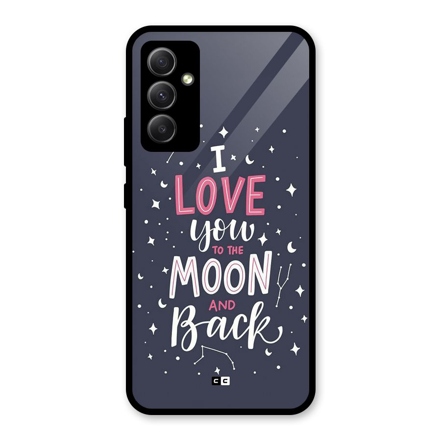 Love To The Moon Glass Back Case for Galaxy A34