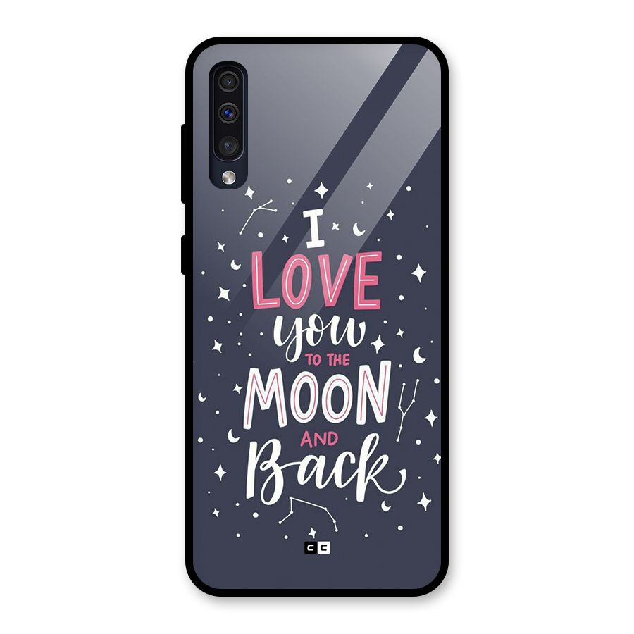 Love To The Moon Glass Back Case for Galaxy A50s
