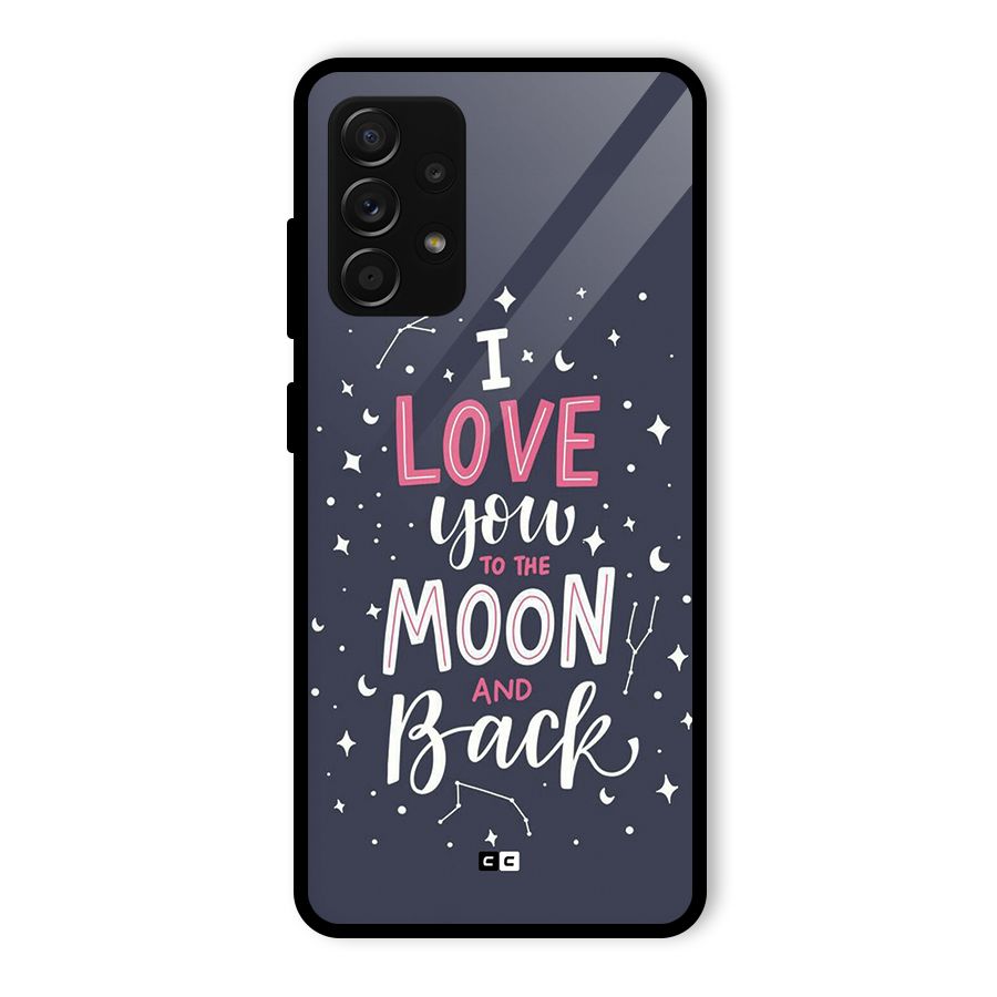 Love To The Moon Glass Back Case for Galaxy A53 5G