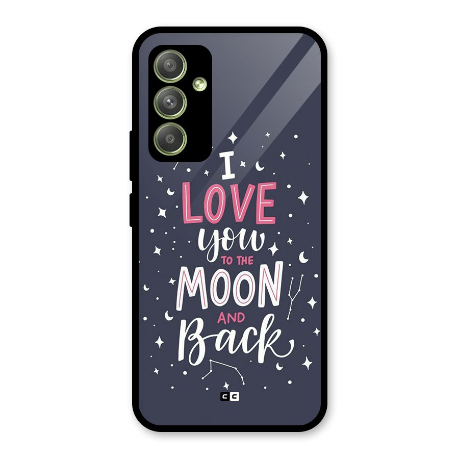 Love To The Moon Glass Back Case for Galaxy A54