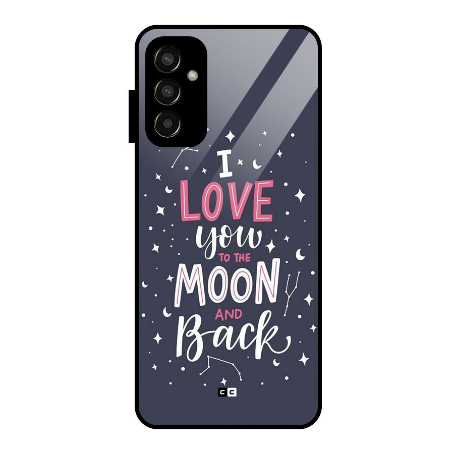 Love To The Moon Glass Back Case for Galaxy F13