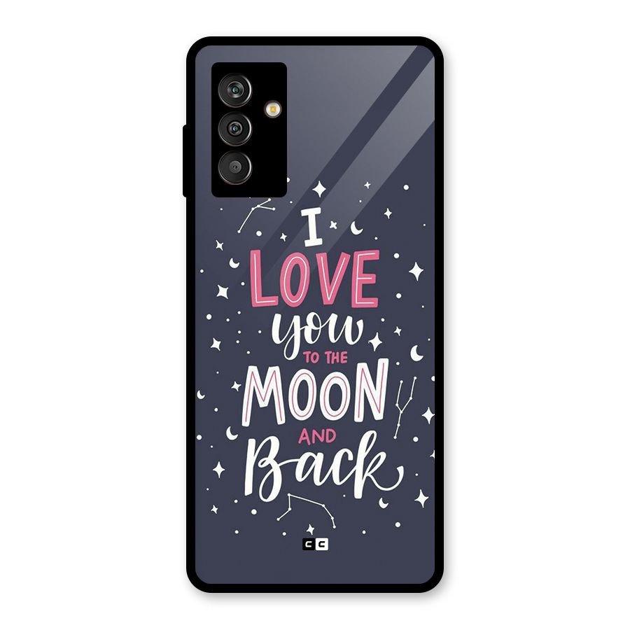 Love To The Moon Glass Back Case for Galaxy M13