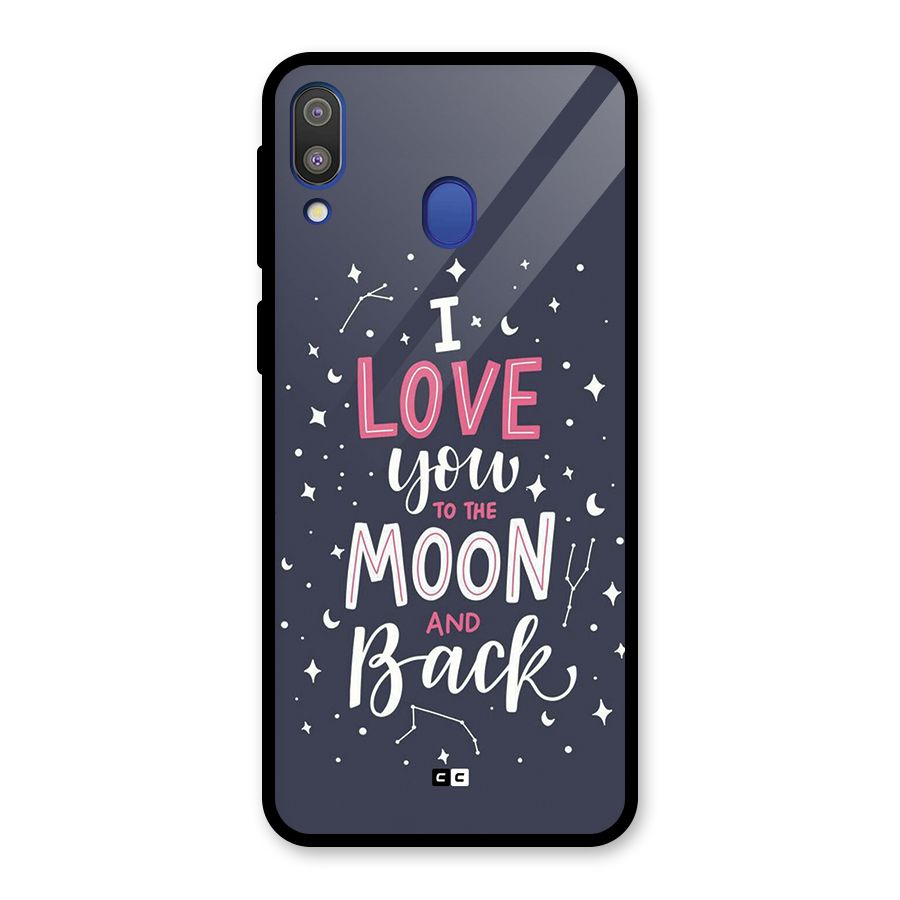 Love To The Moon Glass Back Case for Galaxy M20