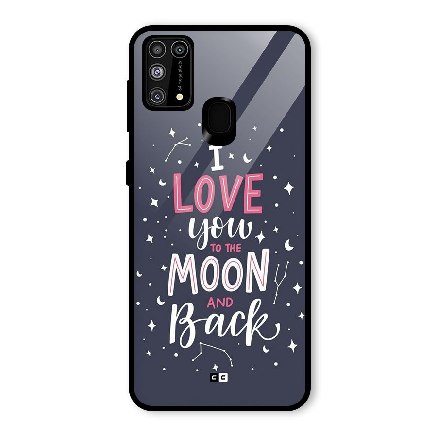 Love To The Moon Glass Back Case for Galaxy M31
