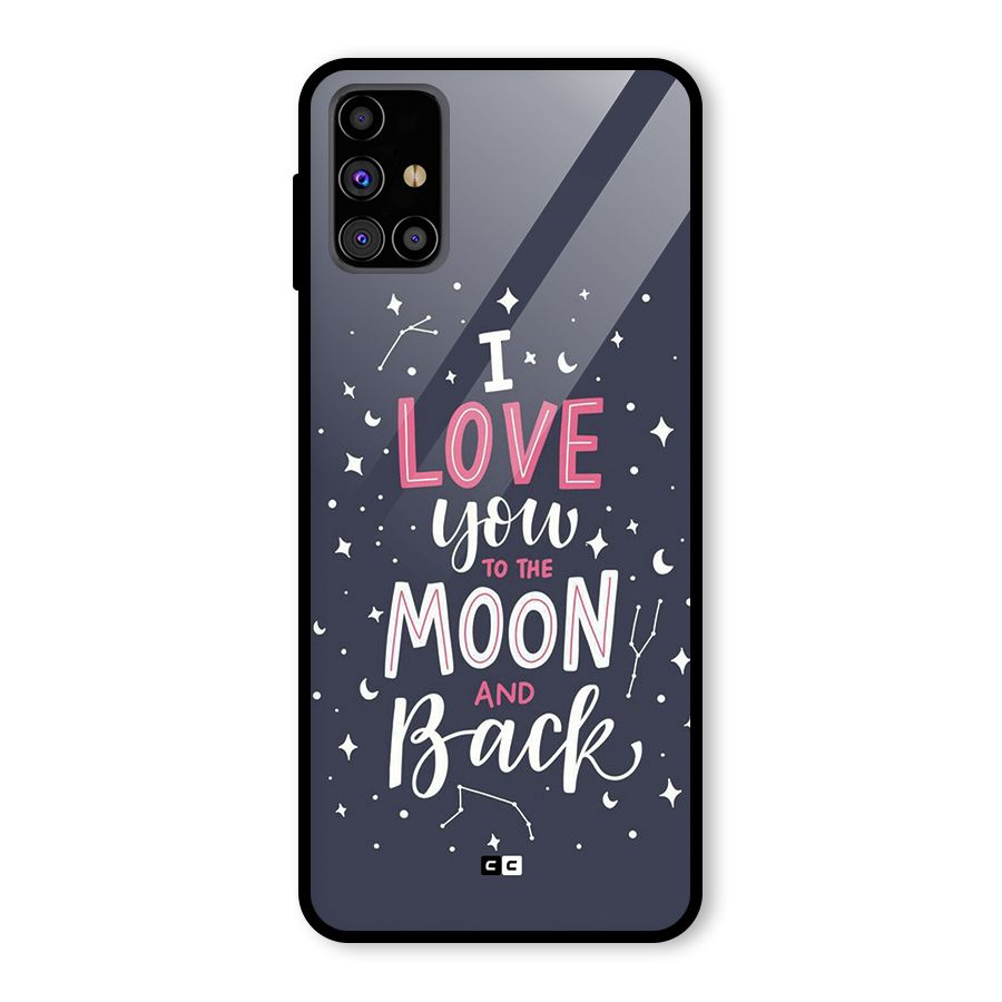 Love To The Moon Glass Back Case for Galaxy M31s