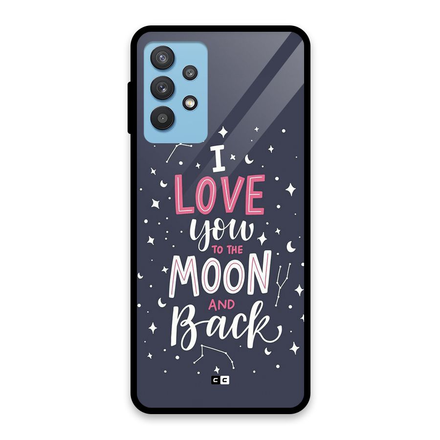 Love To The Moon Glass Back Case for Galaxy M32 5G