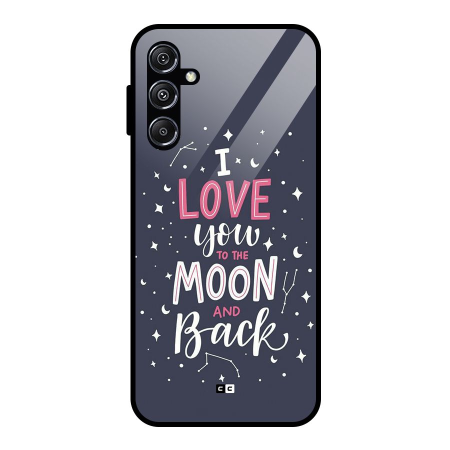 Love To The Moon Glass Back Case for Galaxy M34 5G