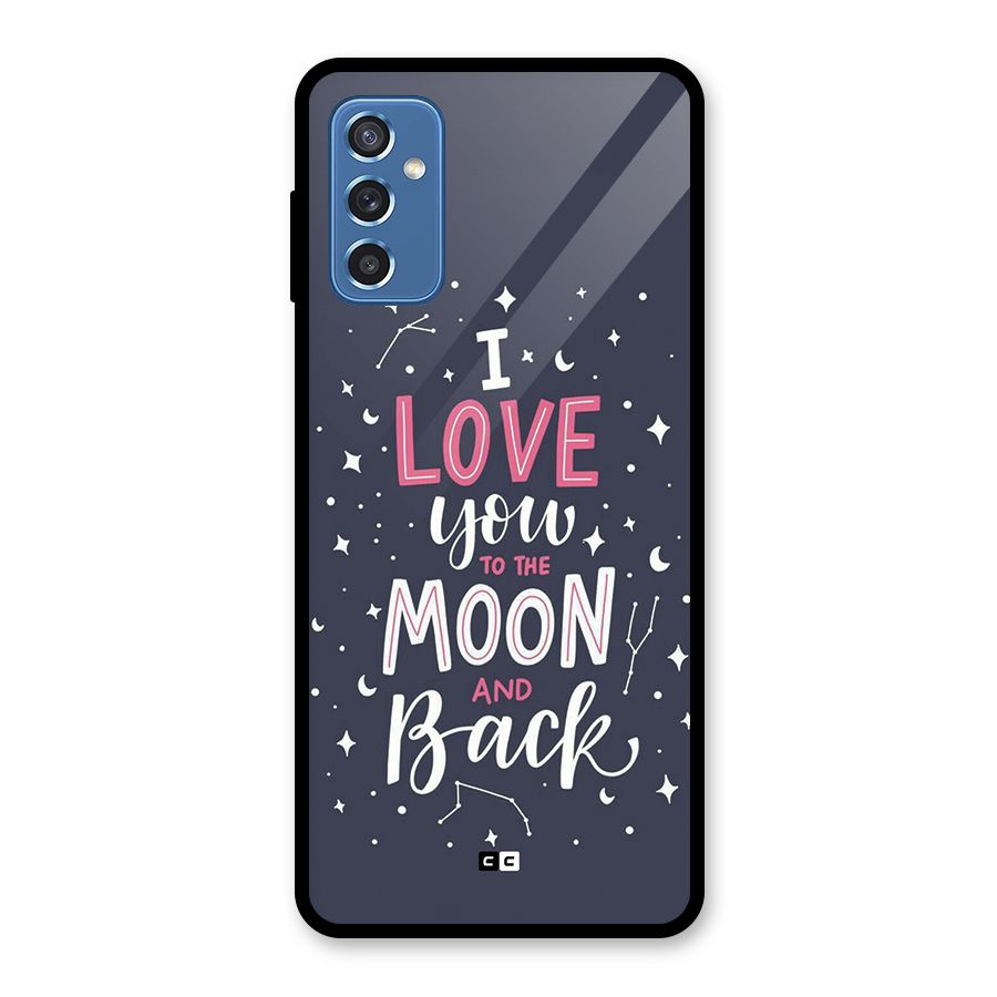 Love To The Moon Glass Back Case for Galaxy M52 5G