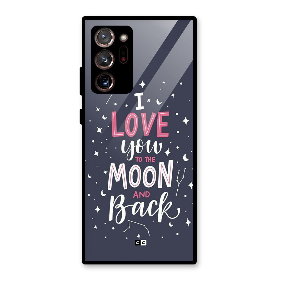 Love To The Moon Glass Back Case for Galaxy Note 20 Ultra