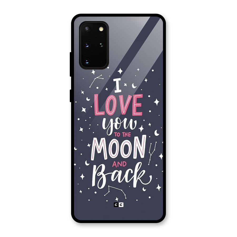 Love To The Moon Glass Back Case for Galaxy S20 Plus