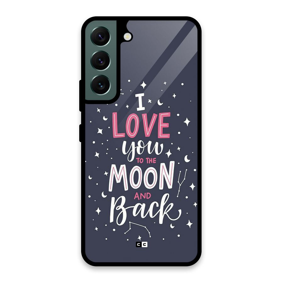 Love To The Moon Glass Back Case for Galaxy S22 5G