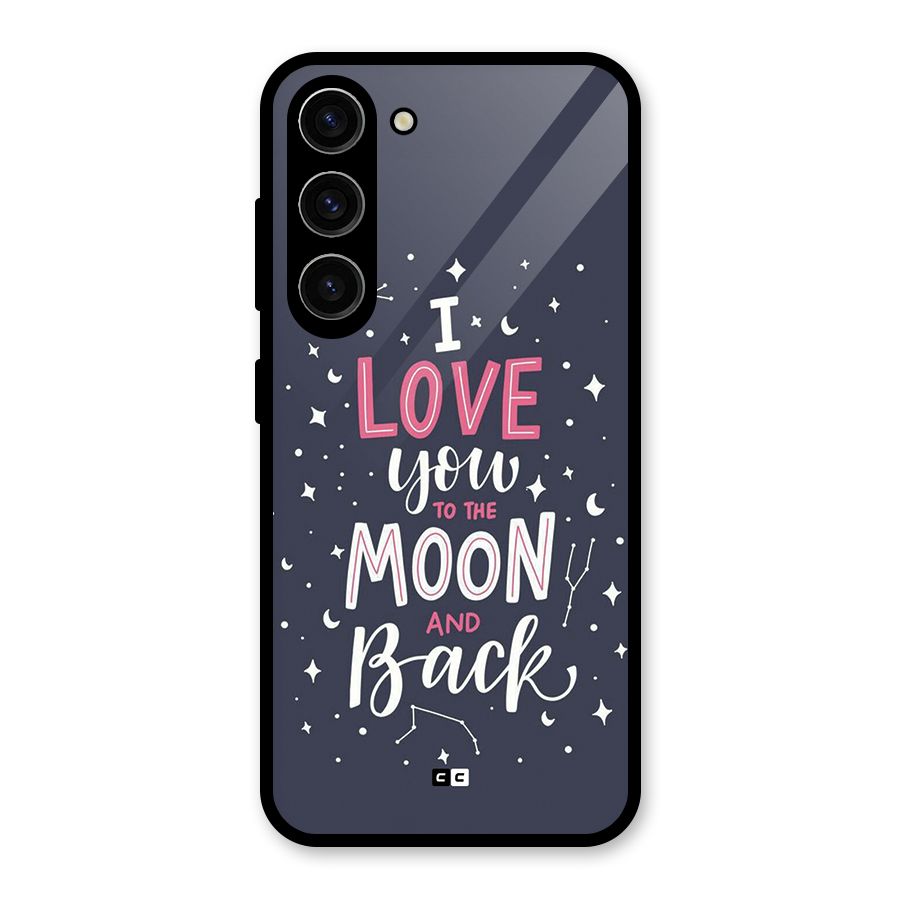 Love To The Moon Glass Back Case for Galaxy S23