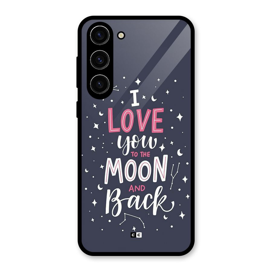 Love To The Moon Glass Back Case for Galaxy S23 Plus