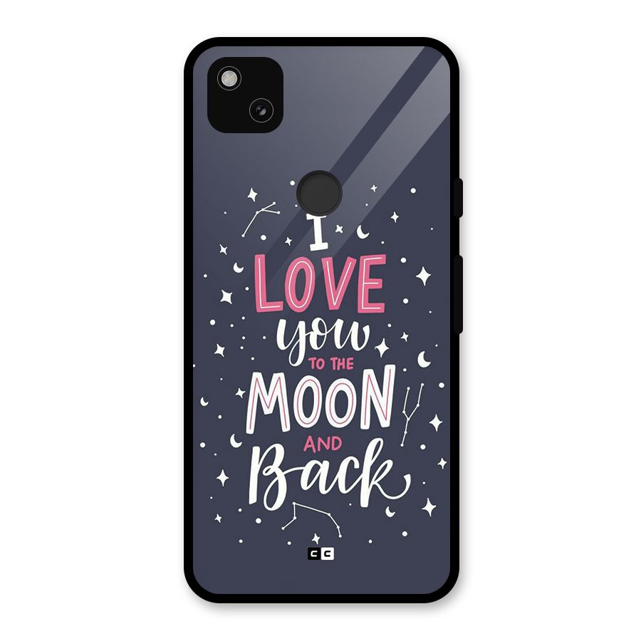 Love To The Moon Glass Back Case for Google Pixel 4a