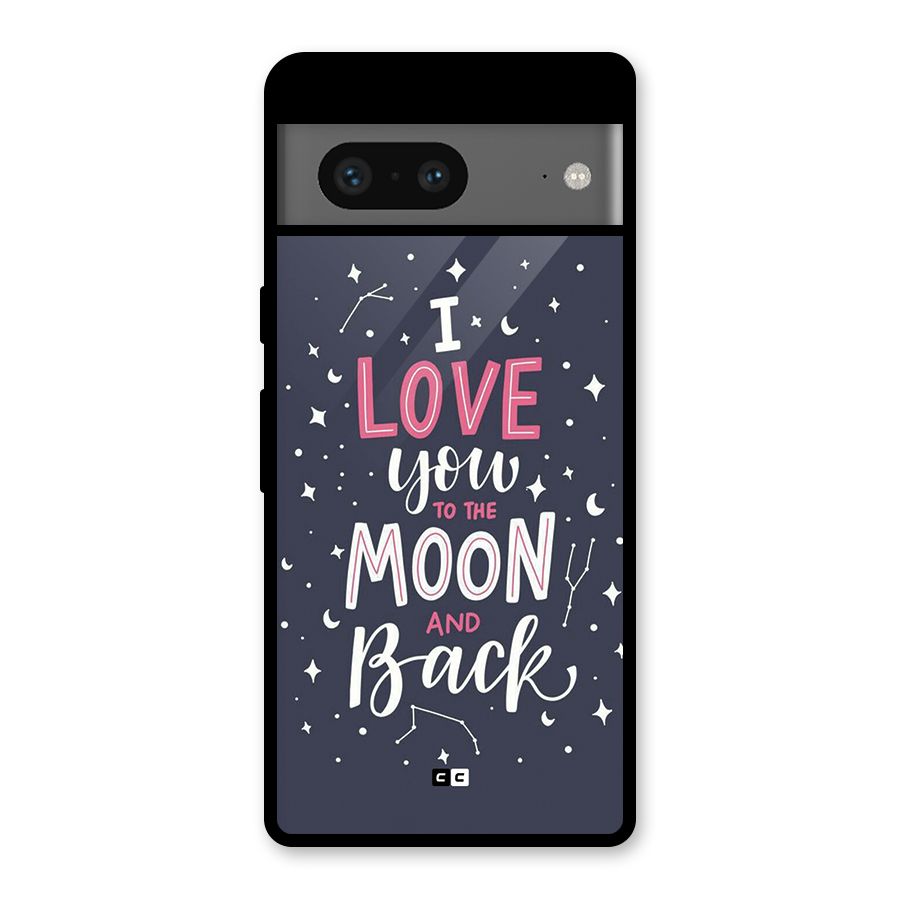 Love To The Moon Glass Back Case for Google Pixel 7