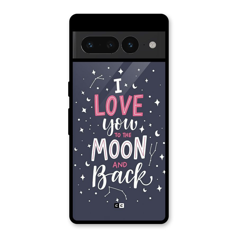 Love To The Moon Glass Back Case for Google Pixel 7 Pro