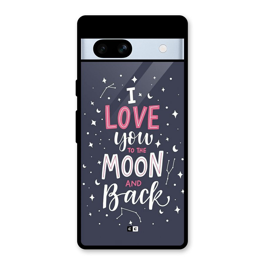 Love To The Moon Glass Back Case for Google Pixel 7a