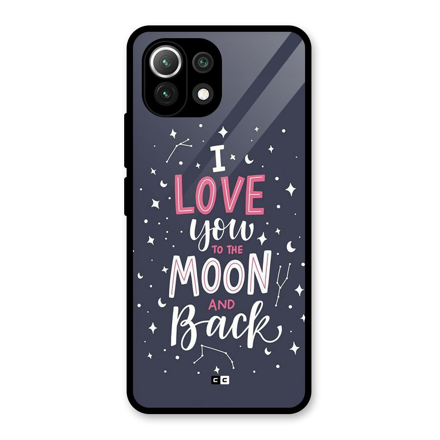Love To The Moon Glass Back Case for Mi 11 Lite NE 5G