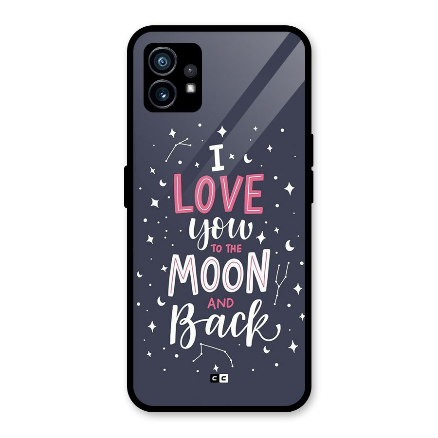 Love To The Moon Glass Back Case for Nothing Phone 1