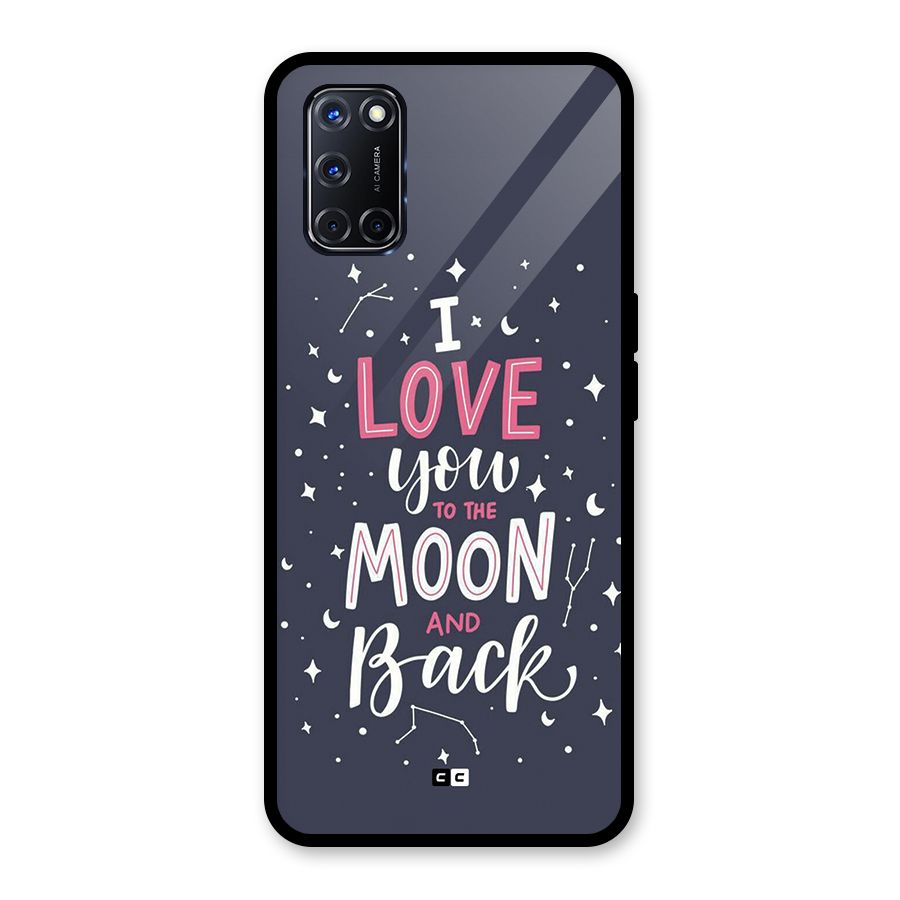 Love To The Moon Glass Back Case for Oppo A52