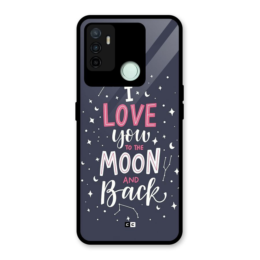 Love To The Moon Glass Back Case for Oppo A53